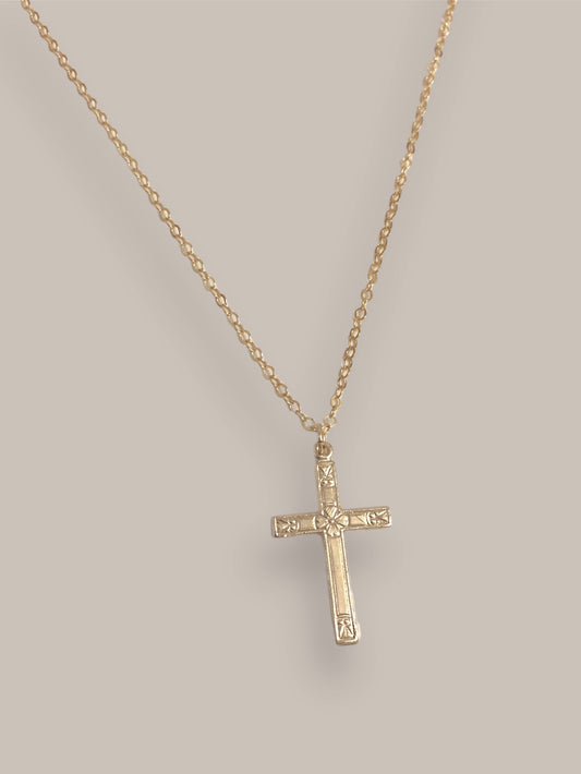 Fleur Cross Necklace