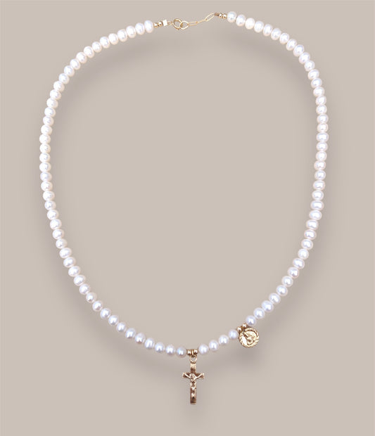 Pearl Rosary Necklace