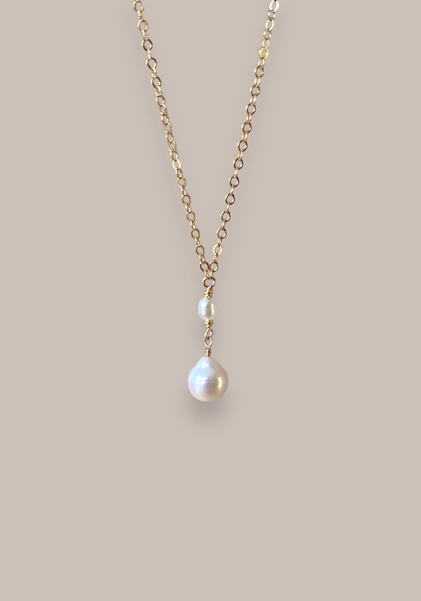 Lily Pearl Necklace Gold Filled