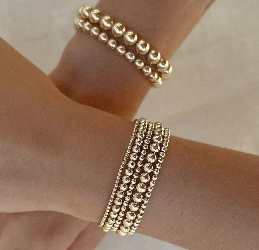 14k Gold Filled Beaded Bracelet