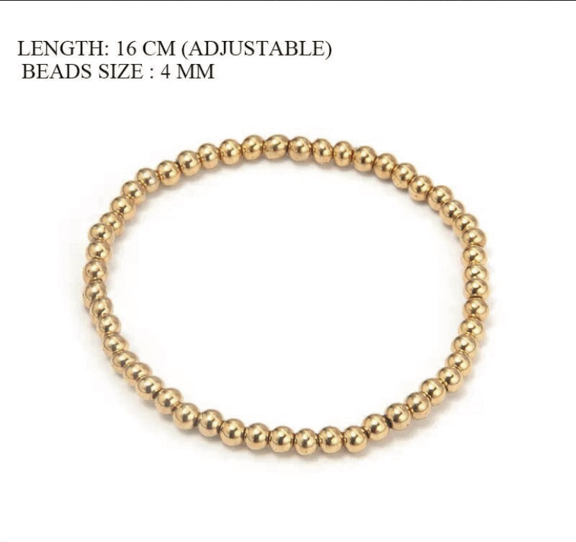 14k Gold Filled Beaded Bracelet